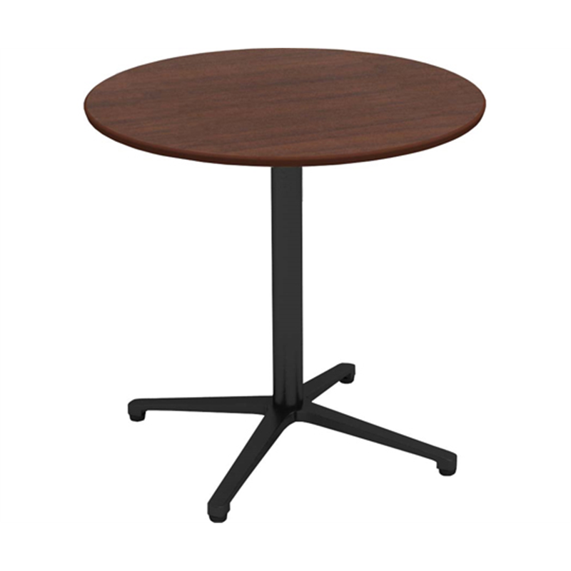 Y2K カフェテーブル 75cm 丸 アルミX脚ブラック ダークブラウン  1個（ご注文単位1個）【直送品】