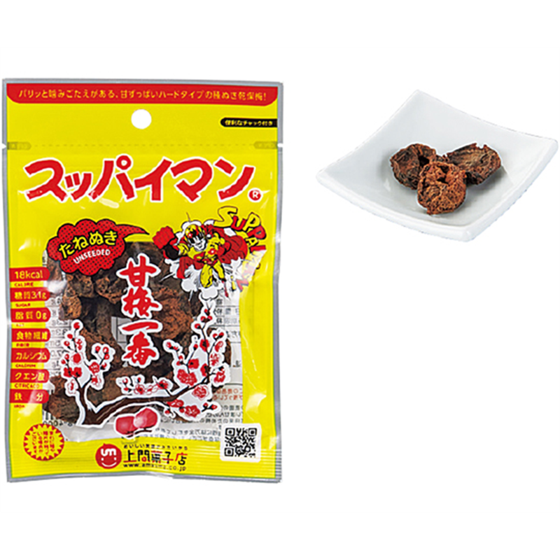 上間菓子店 スッパイマン 甘梅一番 たねぬき 12袋入 375950 1組※軽(ご注文単位1組)【直送品】