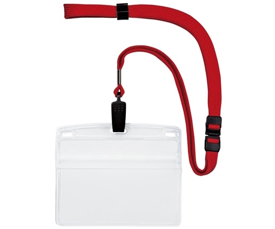 オープン工業 吊り下げ名札 クリップ式 ヨコ特大 10枚 赤 NL-21-RD 1袋(ご注文単位1袋)【直送品】