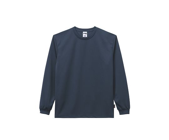 LIFEMAX 4.3オンスドライロングスリーブTシャツ(ポリジン加工) ネイビー M MS1609-8 M 1枚（ご注文単位1枚）【直送品】