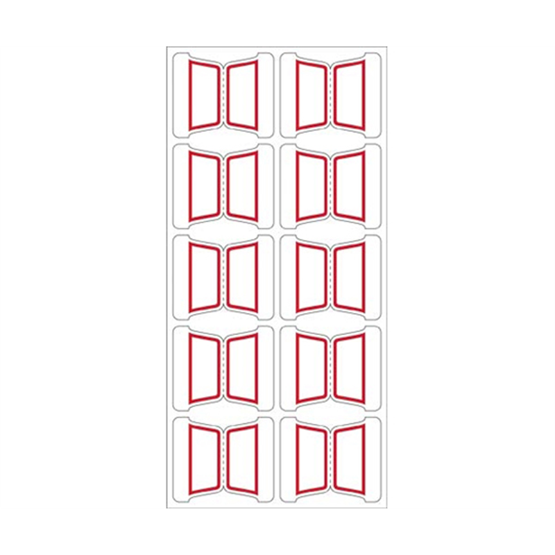 カウネット インデックスラベル厚口タイプ 赤200片 4201-5215 1パック(ご注文単位1パック)【直送品】