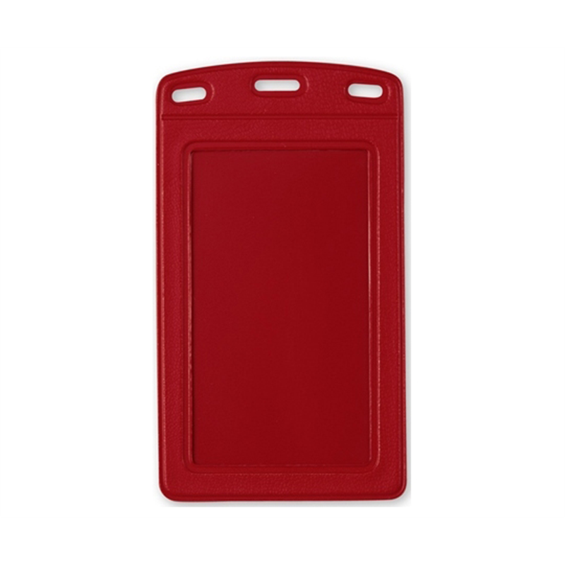 オープン工業 名札用ケース レザー調 タテ名刺 10枚 赤 NX-131-RD 1袋(ご注文単位1袋)【直送品】
