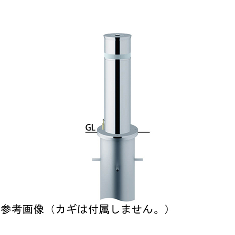 サンポール リフター ステンレス 上下式車止め 鎖なし φ165.2 交換用本体 LA-17K 1本(ご注文単位1本)【直送品】