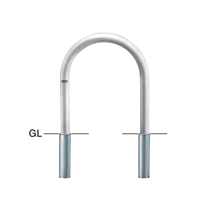 サンポール ステンレス アーチ型車止め 差込式 φ60.5(t3.0)×WP500×H650mm AC-7S 1台(ご注文単位1台)【直送品】