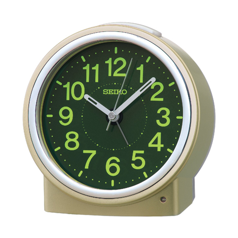 セイコー 夜見える目覚まし時計 116×115×81mm 薄金色 KR518G 1個(ご注文単位1個)【直送品】
