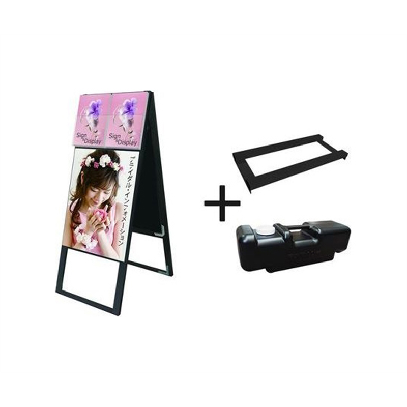 常磐精工 ブラックカタログケーススタンド看板 Dタイプ A2両面 ウエイトアーム・水タンクセット BKCSKD-A2R-3SET 1個（ご注文単位1個）【直送品】