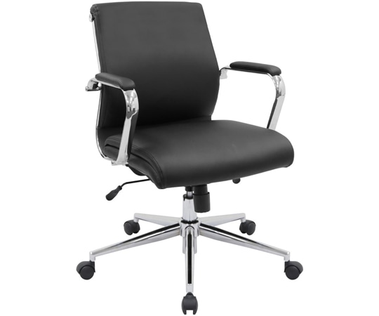 カグクロ ビジネスチェアDC ミドルバック ブラック(デシール) DC-2035M-BK 1個(ご注文単位1個)【直送品】