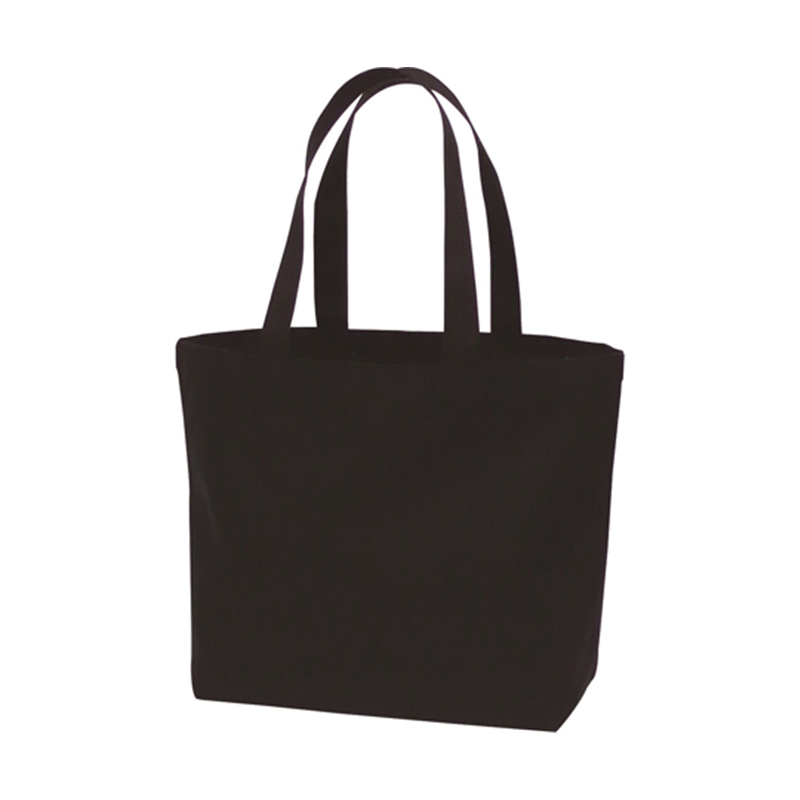 丸玉工業 厚手コットンバッグ トートMワイド(ブラック)100枚入  1ケース(ご注文単位1ケース)【直送品】