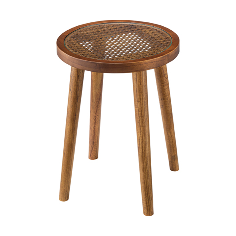 東谷 ラウンドガラステーブルS ブラウン GT-778BR 1個（ご注文単位1個）【直送品】