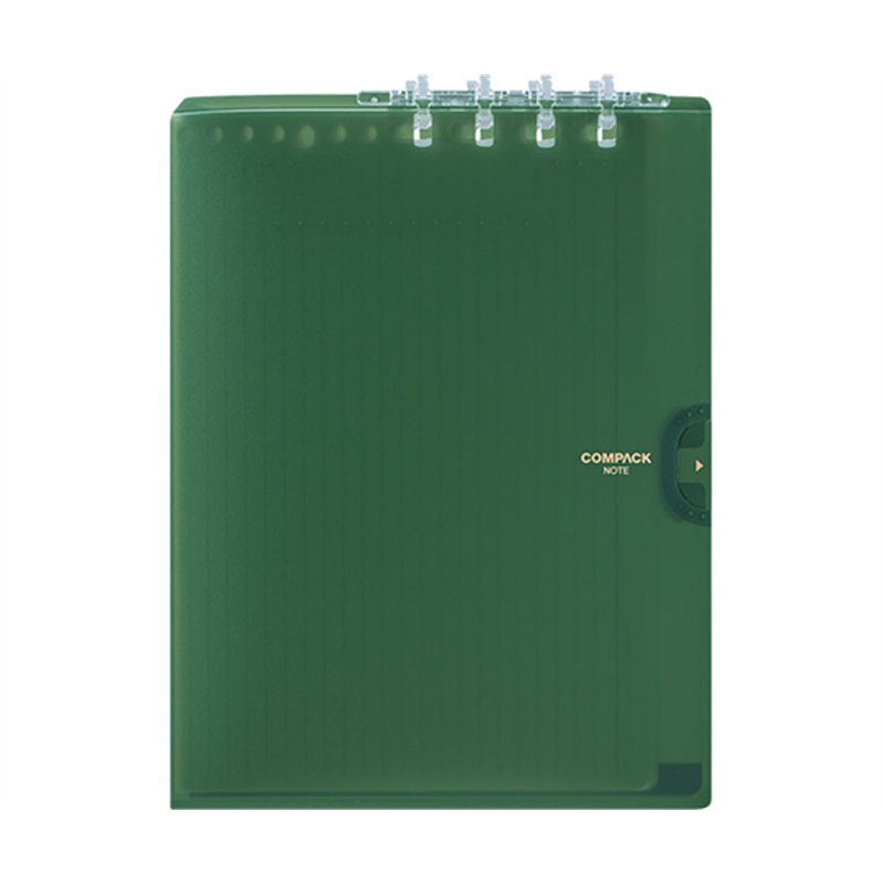 キングジム 二つ折りリングノート コンパック A4 緑 9956TY 1冊(ご注文単位1冊)【直送品】