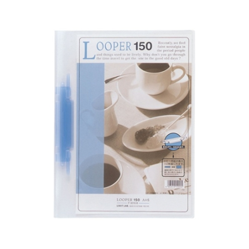 LIHITLAB ルーパーファイル 青 F-3016-8 1冊(ご注文単位1冊)【直送品】