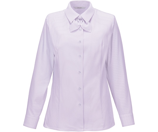 カーシーカシマ ENJOY シャツブラウス TRICOT STRIPE KNIT パープル 9号 EWB876 1枚（ご注文単位1枚）【直送品】