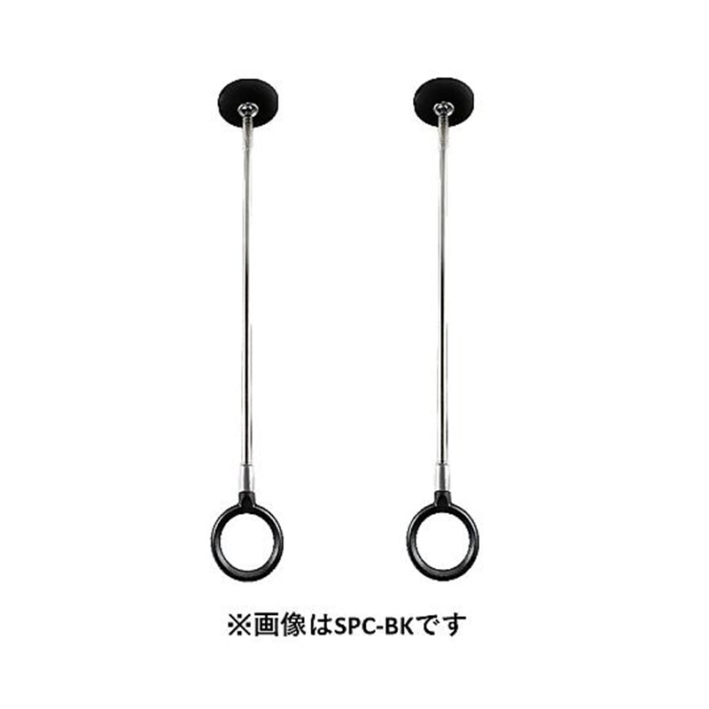 川口技研 ホスクリーン 天井付け室内物干し金物 スポット型 BK色(ブラック)標準サイズ 1セット(2本入) SPC-BK 1セット（ご注文単位1セット）【直送品】