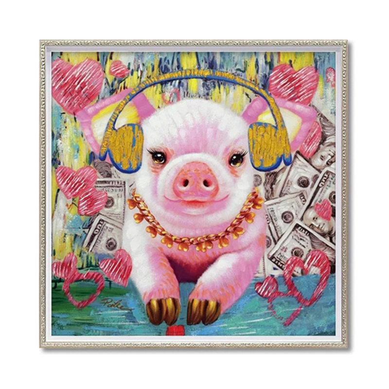 ユーパワー オイル ペイント アート｢バブル ピッグ(Mサイズ)｣ OP-18038 1個（ご注文単位1個）【直送品】