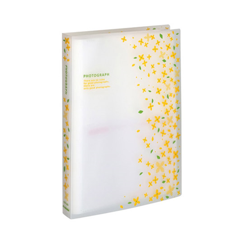 ハクバ写真産業 ビュートプラス Lサイズ 80枚収納 小花イエロー ABP-L80KYL 1個(ご注文単位1個)【直送品】