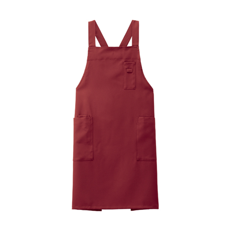 ボンマックス 胸当てエプロン FK7185 ワイン フリー  1枚（ご注文単位1枚）【直送品】