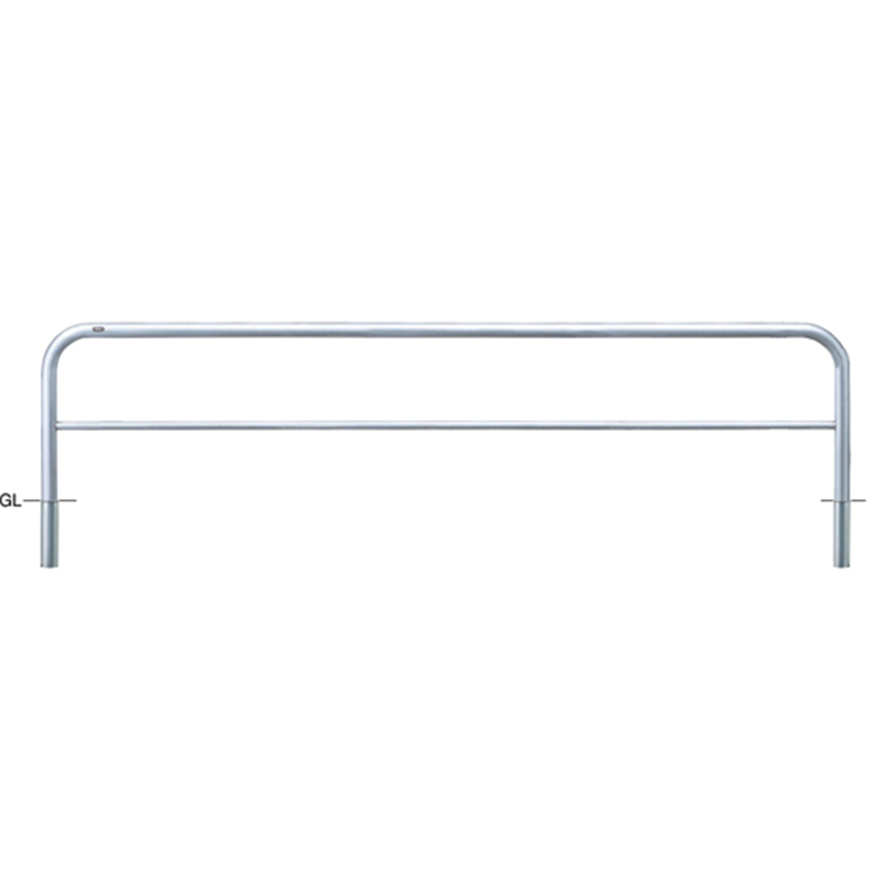 サンポール ステンレス アーチ型車止め(横桟付)差込式 φ60.5(t3.0)×W3000×H650mm AH-7S30-650 1台(ご注文単位1台)【直送品】