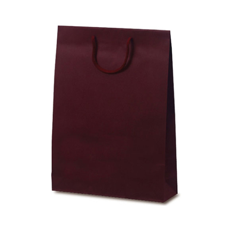 ベルベ 紙袋 手提袋 T-8 カラークラフト ワイン 100枚 1032 1ケース(ご注文単位1ケース)【直送品】