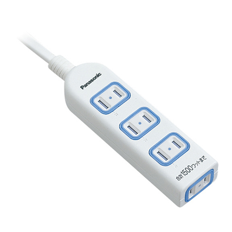 パナソニック ザ・タップX(安全設計扉 パッキン付コンセント)4個口 3m ホワイト WHA2534WKP 1個(ご注文単位1個)【直送品】