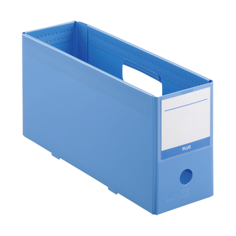 プラス 抗菌PPボックスファイルハーフ A4-E ブルー FL-201AB-H 1冊(ご注文単位1冊)【直送品】