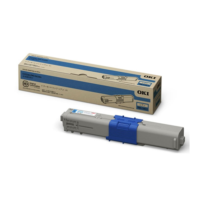 OKI トナーカートリッジ(小)シアン(MC362dn(w)/C312dn) TNR-C4KC3 1個(ご注文単位1個)【直送品】