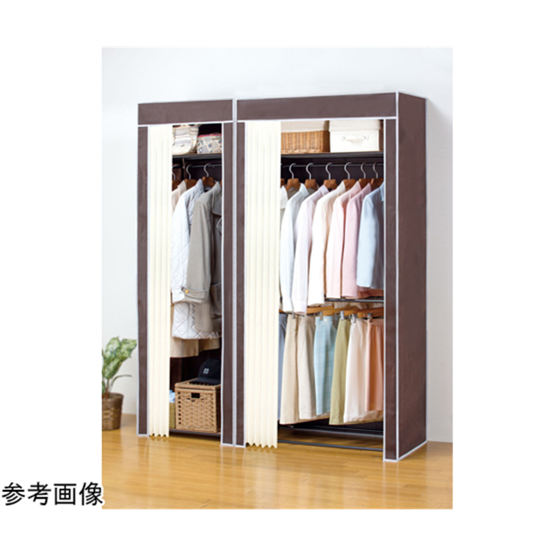 ファミリー・ライフ 選べるカバー付きクローゼットハンガー 60幅 上下棚 04017 1箱（ご注文単位1箱）【直送品】