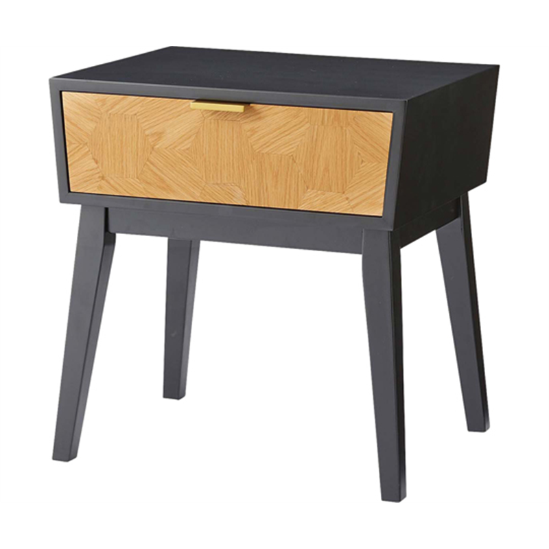 東谷 ナイトテーブル ブラック GT-311BK 1個（ご注文単位1個）【直送品】