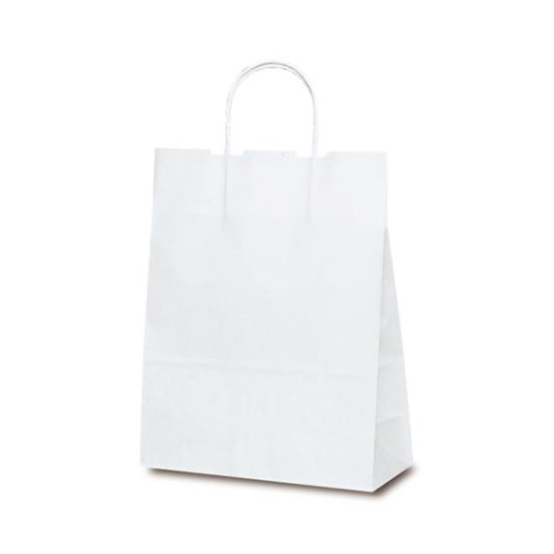 ベルベ 紙袋 自動紐手提袋 T-X 白無地 200枚 1590 1ケース（ご注文単位1ケース）【直送品】