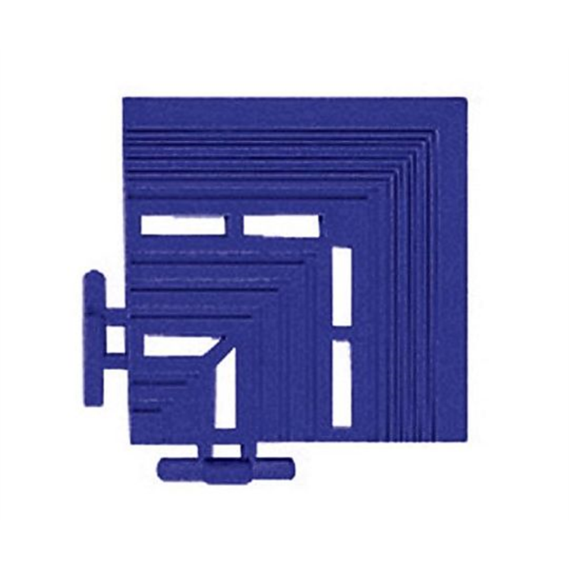 テラモト 100x100x25mm 角ふち(ブルー) EA997RJ-321 1枚(ご注文単位1枚)【直送品】