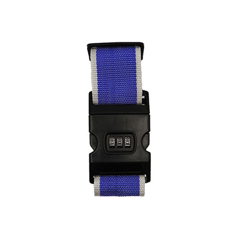 ロジック スーツケースベルト 3ダイヤル ブルー×ホワイト LG-STCS-BLT-BLWH 1本(ご注文単位1本)【直送品】