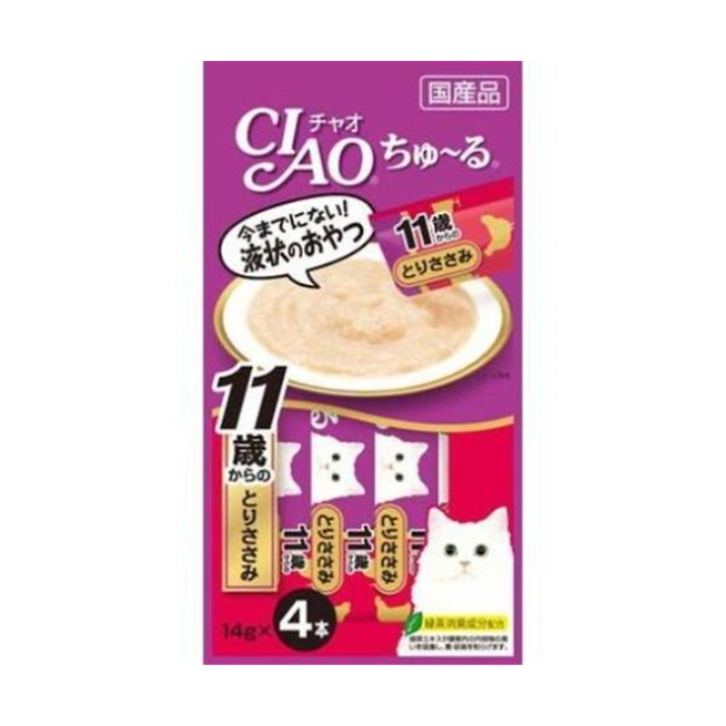 いなばペットフード CIAO ちゅ~る 11歳からのとりささみ 14g×4本 4SC-78 1個（ご注文単位1個）【直送品】