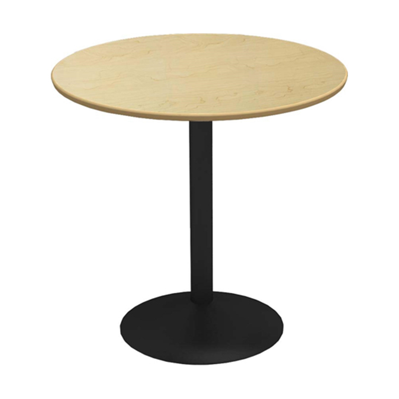 Y2K カフェテーブル 75cm 丸 スチール丸脚ブラック ナチュラル  1個（ご注文単位1個）【直送品】