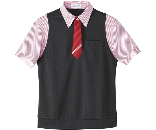 カーシーカシマ AMUS-NET ポロシャツ レッド M ASP291 1枚（ご注文単位1枚）【直送品】