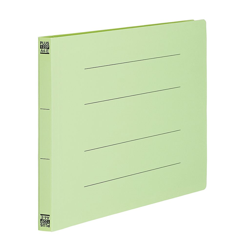 プラス PPフラットファイル A4E グリーン 1冊 No.122P 1冊(ご注文単位1冊)【直送品】
