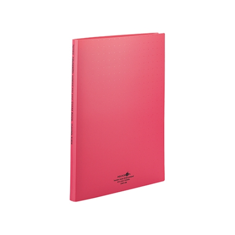 LIHITLAB AQUA DROPs クリヤーブック<ポケット交換タイプ> 3赤 N-5015 N5015-3 1冊(ご注文単位1冊)【直送品】
