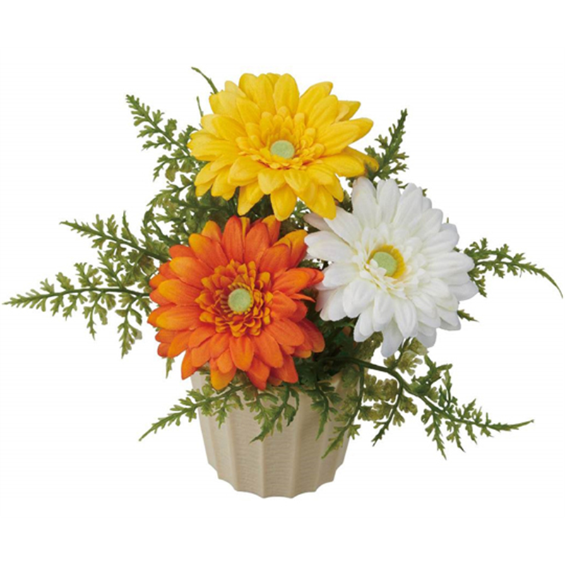 アズワン ガーベラアレンジ 造花 オレンジ 33-16-7-1 1個(ご注文単位1個)【直送品】