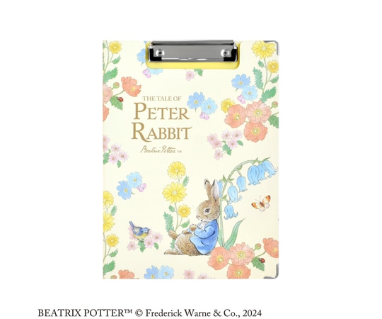 セントレディス ピーターラビット クリップボード Simple Flower イエロー （見開き A4サイズ） ST-ZP0034 1冊（ご注文単位1冊）【直送品】