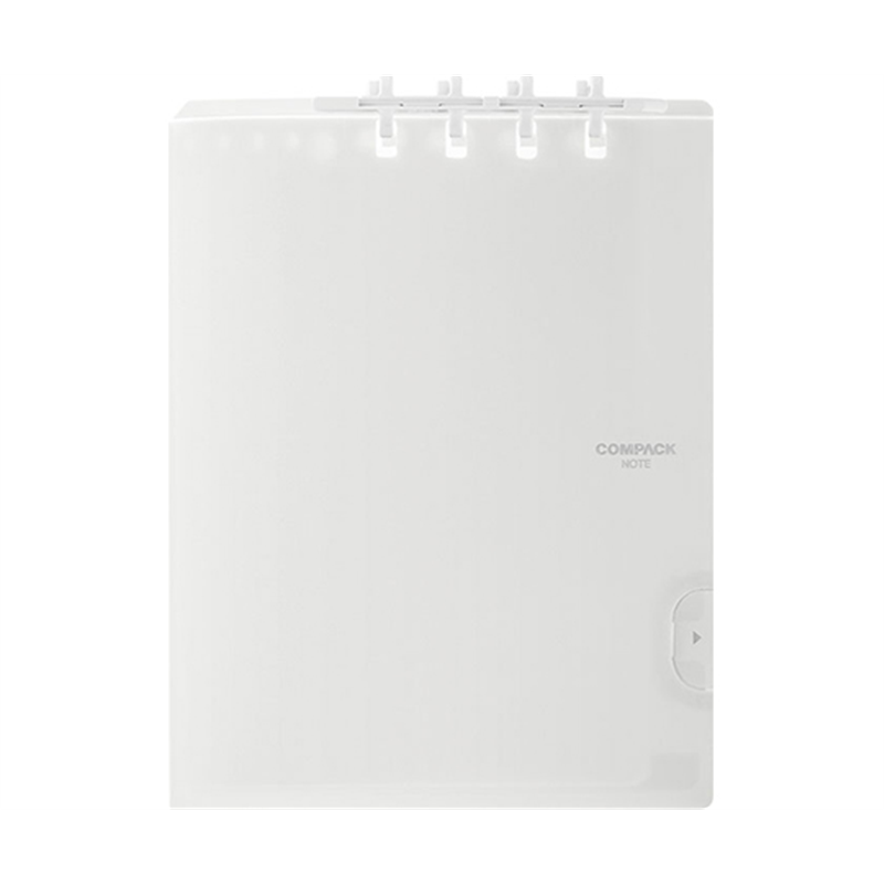 キングジム 二つ折りリングノート コンパック B5 白 9955H 1冊(ご注文単位1冊)【直送品】