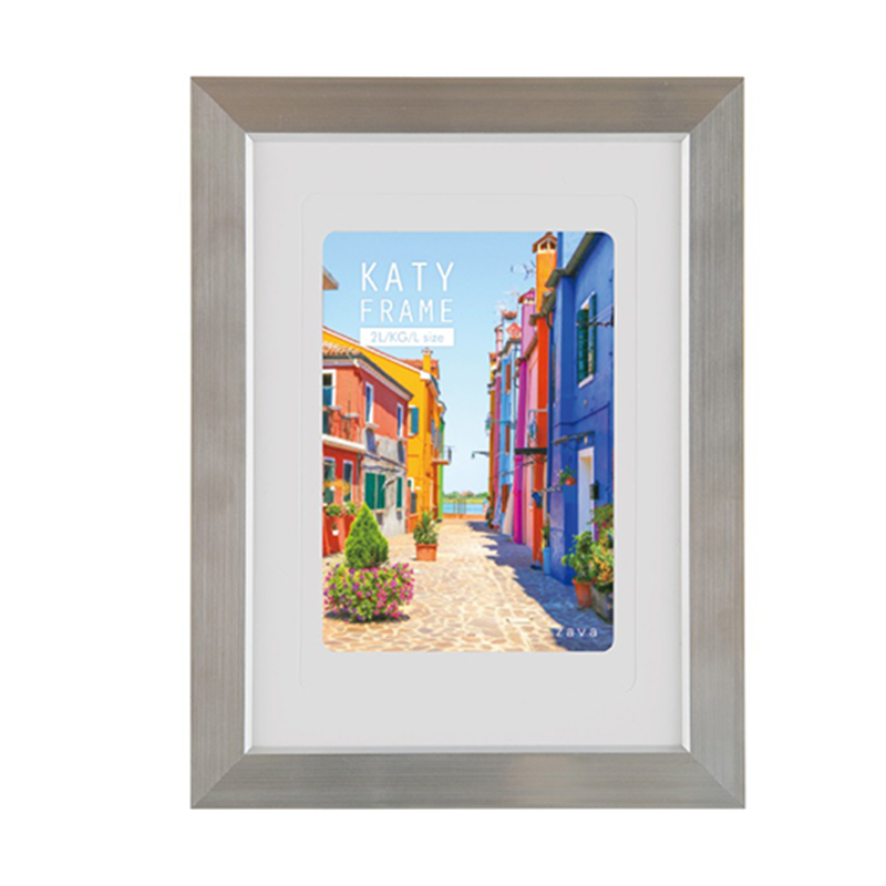 万丈 ケイティフレーム 2L判 シルバー KT-2L-SL 1個(ご注文単位1個)【直送品】