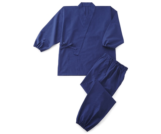 興栄繊商 寂光 綿混平織 京作務衣 紺 LL 595 1枚(ご注文単位1枚)【直送品】