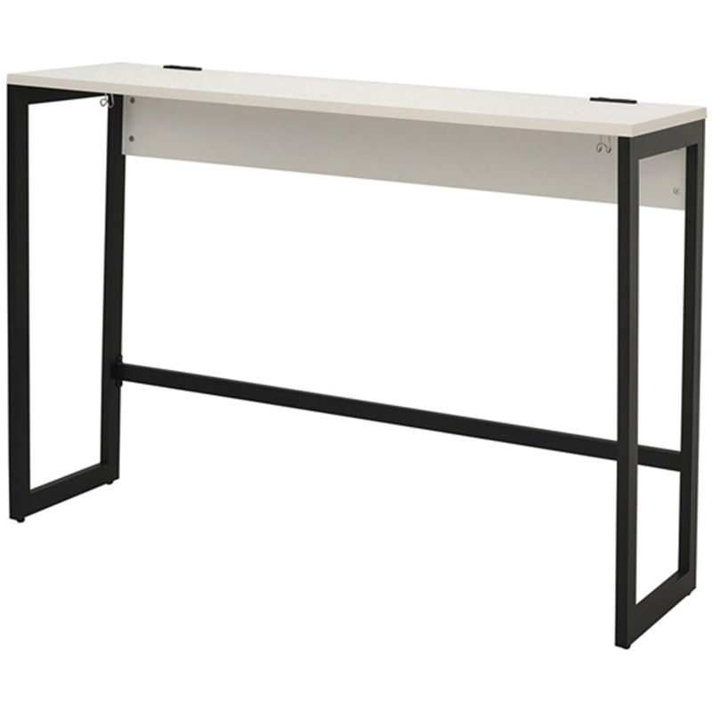 アール・エフ・ヤマカワ リスム ハイデスク W1500×D450 ホワイト×ブラック脚 2ヶ口コンセント付き RFFHD-1545WH-BL 1台(ご注文単位1台)【直送品】