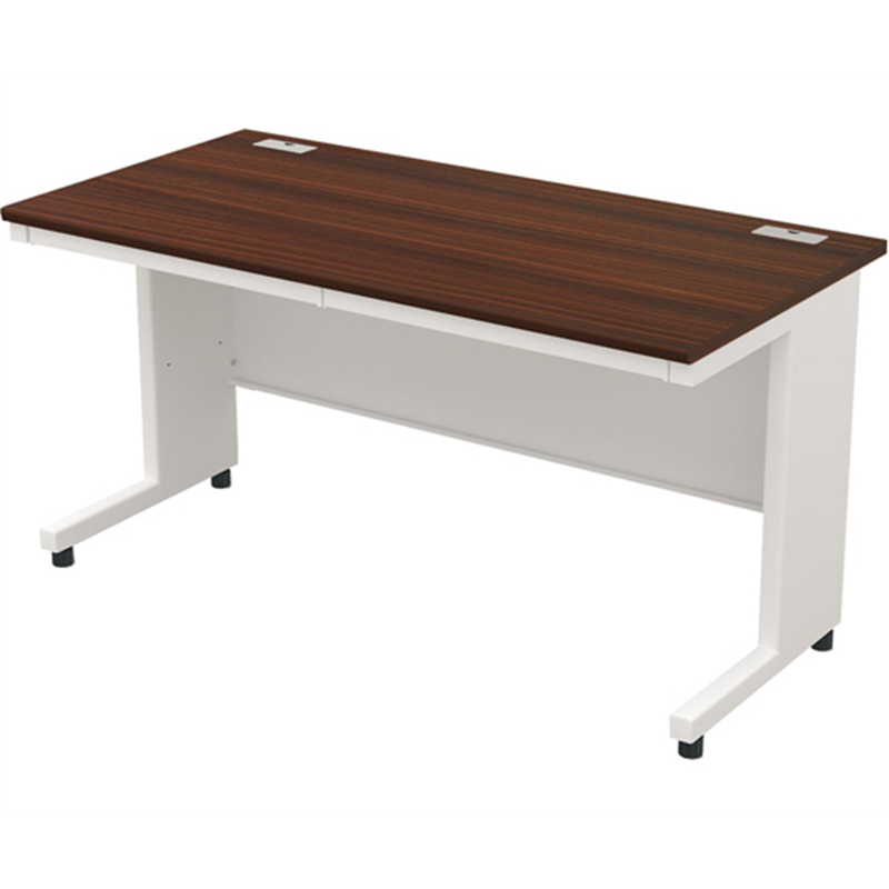 Y2K AD 平机 オフィスデスク 1400×700 ダークブラウン/ホワイト  1台(ご注文単位1台)【直送品】