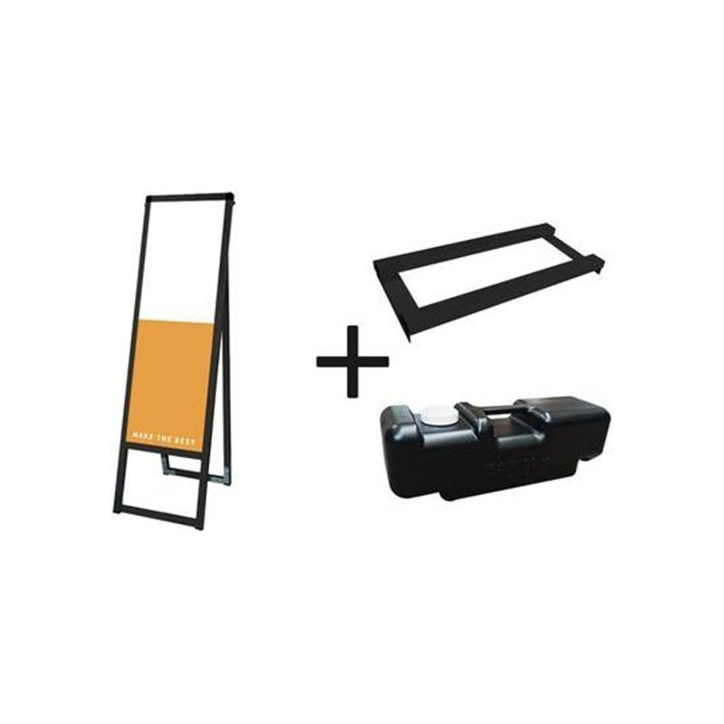 常磐精工 ブラックバリウススタンド看板 アルミ複合板 300×900片面 ウエイトアーム・水タンクセット BVASKAP-300X900K-3SET 1個（ご注文単位1個）【直送品】