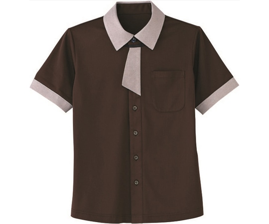 カーシーカシマ HEARTGREEN シャツブラウス KNITTI SHIRT NECKTIE 大地 M HM2629 1枚（ご注文単位1枚）【直送品】