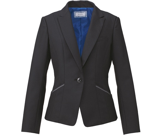 カーシーカシマ ENJOY ジャケット 美スラッとSuits COOL DOT ブラック 7号 EAJ581 1枚（ご注文単位1枚）【直送品】