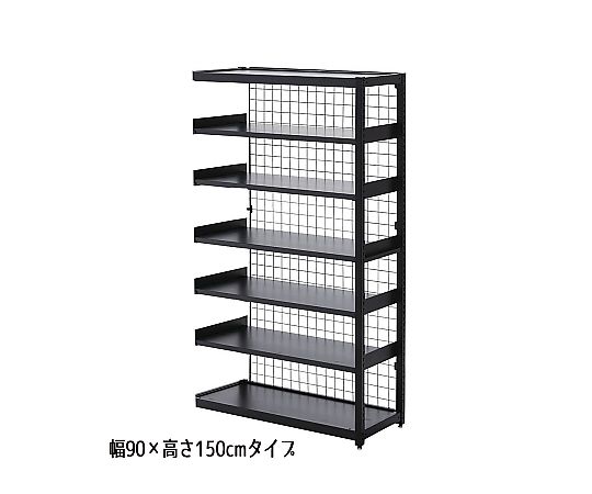 ストア・エキスプレス TR スチール棚5段付きセット W90cm H210cm 連結 ブラック 61-777-4-3 1セット（ご注文単位1セット）【直送品】