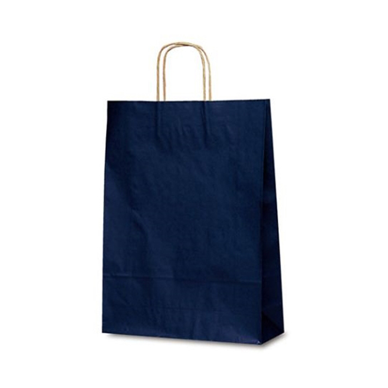 ベルベ 紙袋 自動紐手提袋 Tー8 カラー(紺) 200枚 1874 1ケース（ご注文単位1ケース）【直送品】