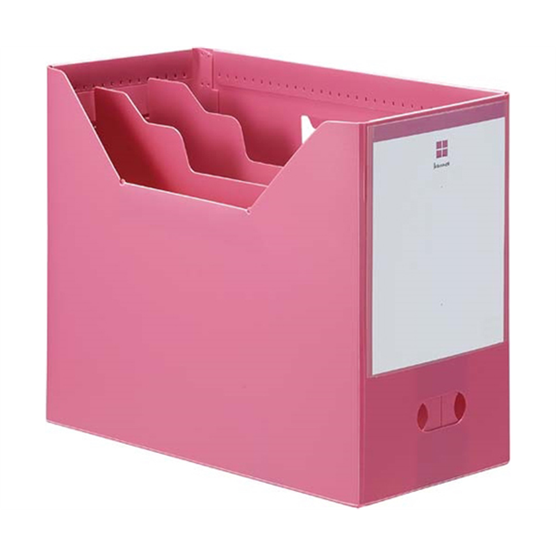 カウネット PP製ファイルボックス 横 150 仕切り ピンク 4240-8963 1個(ご注文単位1個)【直送品】