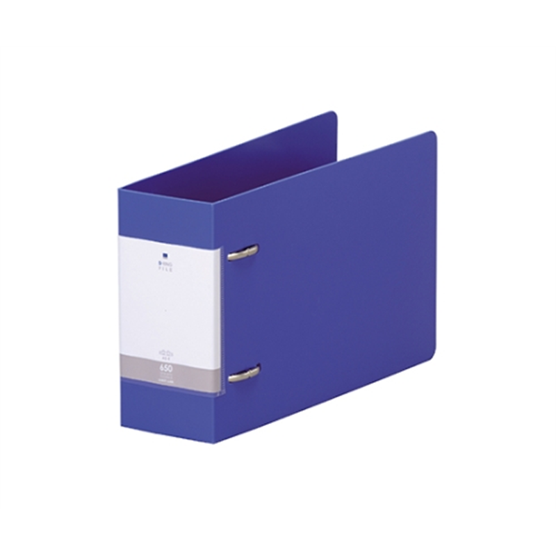 LIHITLAB リクエスト D型リングファイル 8青 G2284 G2284-8 1冊(ご注文単位1冊)【直送品】