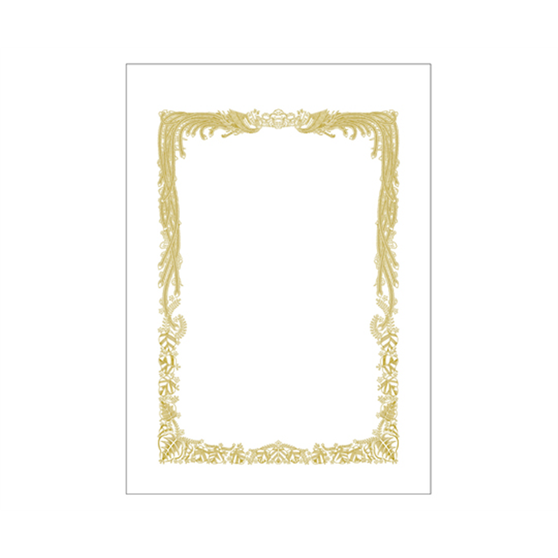 ササガワ 賞状用紙 上質紙 中判 横書用 100枚入 10-5011 1箱(ご注文単位1箱)【直送品】